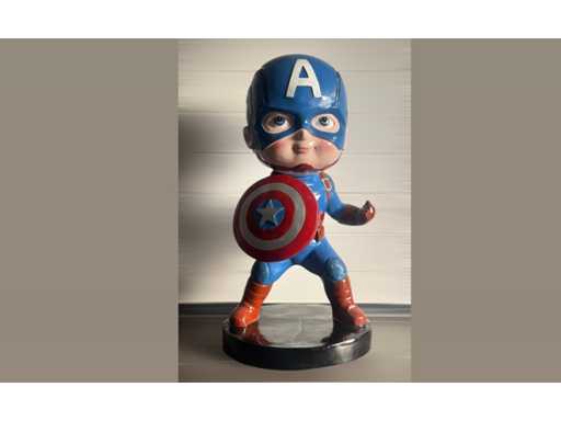 Cartoon Hero Captain America Boy