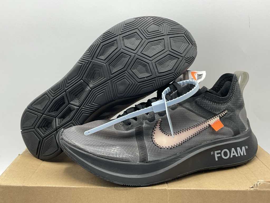 Nike Zoom Fly Off-White Black Silver Sneakers 39