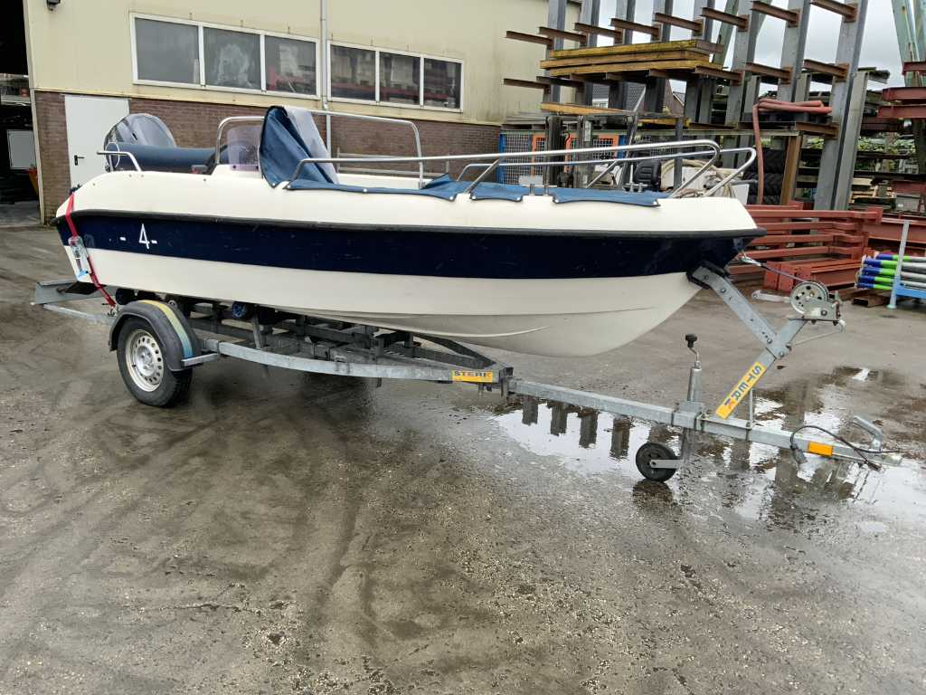 Myzyk PM410 motorcycle boat with trailer