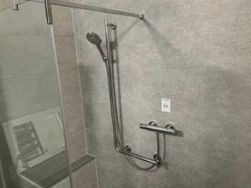Hansgröhe Ecostat Shower set with grab rail and extra shower holder