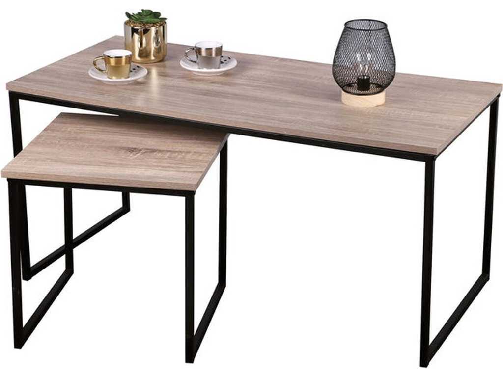 Urban Living 2-piece Coffee Table & Side Table - Industrial Design
