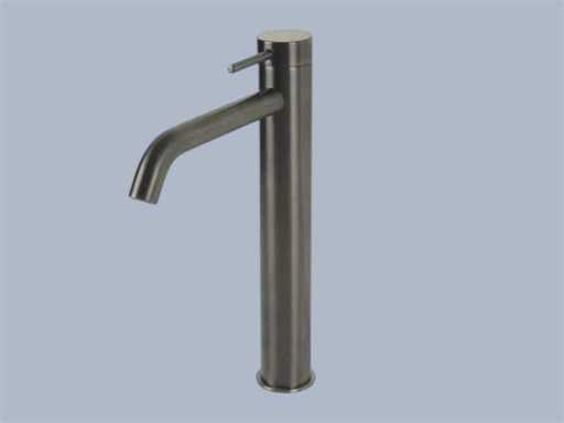 Rubinetto Lagoo Garda Washbasin PVD in metallo spazzolato alto