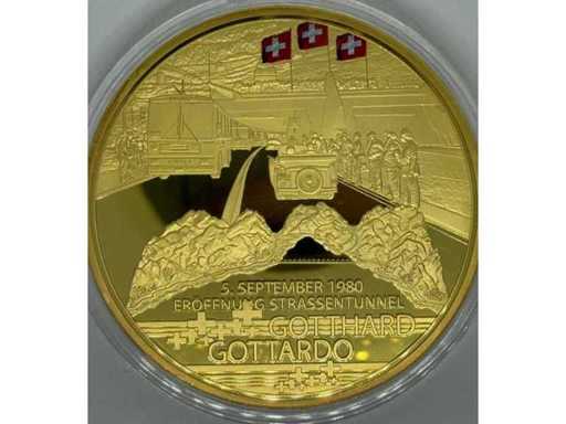 Gotthard Base Tunnel – Opening 2016 – Switzerland – Commemorative Medal