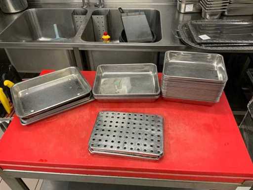 Plateau Gastronorm en acier inoxydable (41x)