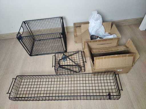 Garden Trading - Wall rack (3x) - Storage basket (2x)