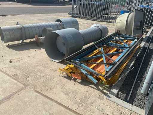 Pallet racking and steel pipes