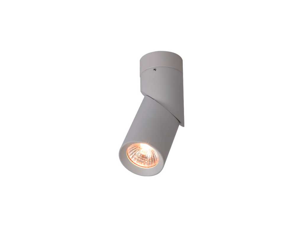 GU10 Surface mounted spotlight Fixture cylinder sand white rotatable (20x)