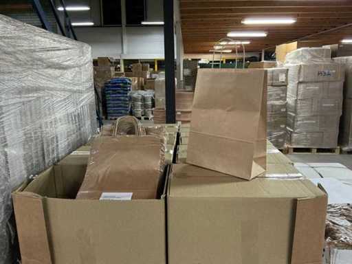 Sacchetti per carta da batto 26+12x35cm marroni FSC non stampati (4800x)