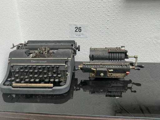Underwood Oude typmachine en telmachine