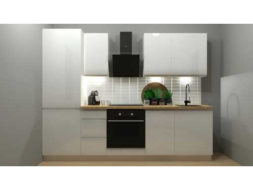 Keukenopstelling sole wit 265 cm in bouwpakket