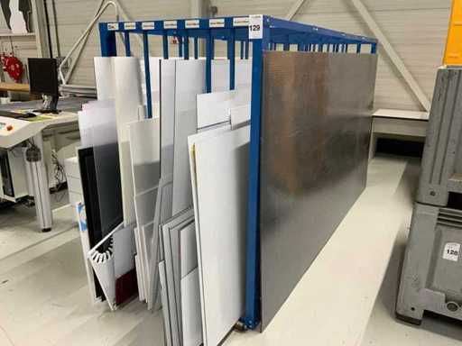 Various plates with steel rack