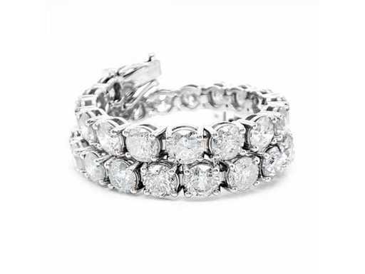 14 kt Tennisarmband aus Weißgold mit natürlichem Diamant 9,00 ct