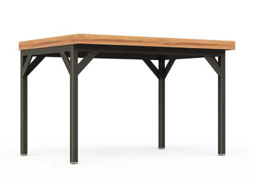 Baldacchino da giardino Douglas dipinto di nero