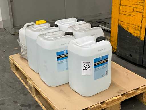 Liters of demineralized water (80x)