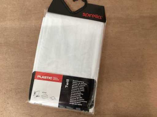 Biała zasłona prysznicowa Spirella Twill, 180x200 cm (60x)