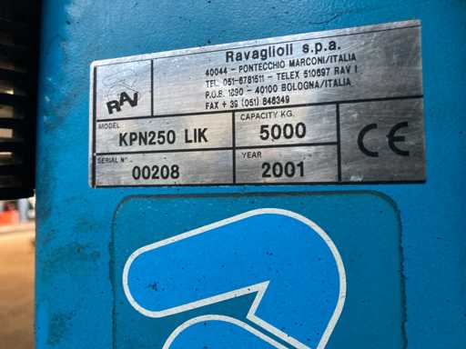 RAVAGLIOLI KPN 250 LIK Lift Transporter 5000 kg