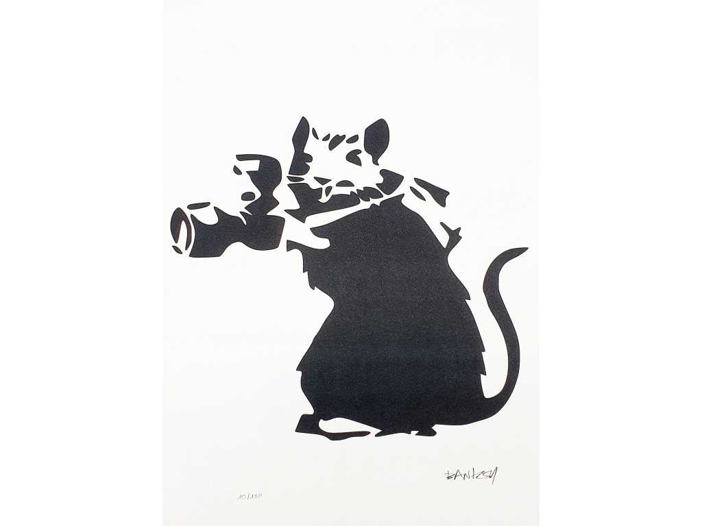 Banksy (Born in 1974), after - Paparazzi Rat
