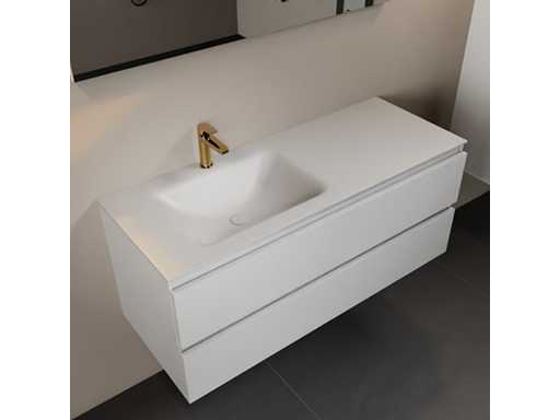 Dulapul de baie alb 120cm stânga