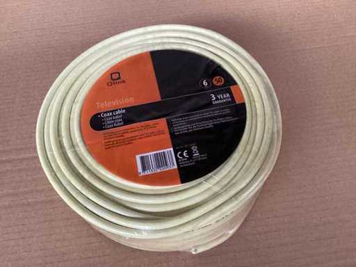 Q-link coax cable 6mm, roll 50 meters (6x)