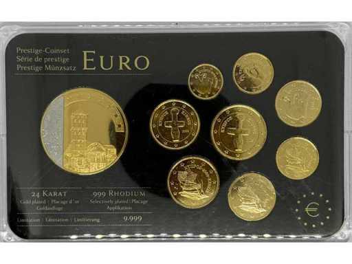 Cyprus Euro Prestige Coin Set – 24k verguld / .999 rhodium geplateerd – Limited Edition 9.999