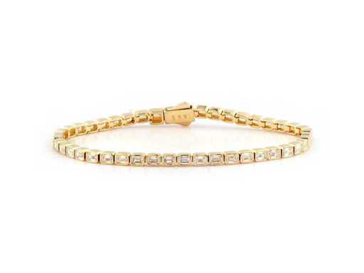 14 KT Yellow Gold Bracelet With 4.91 Cts Lab Grown Diamond