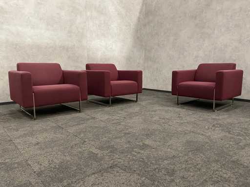 3x Artifort Mare - poltrona con design - viola