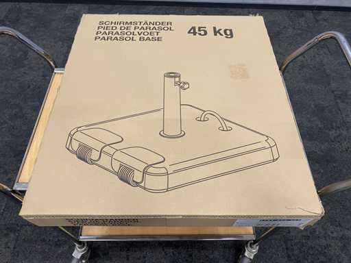 Base de parasol en béton - inutilisée - 45kg