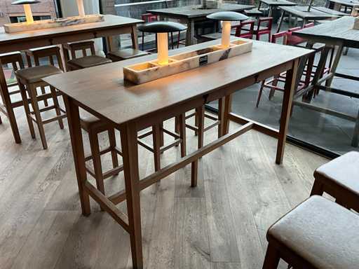 Hutten - Bartafel met marmeren opbouw & verlichting