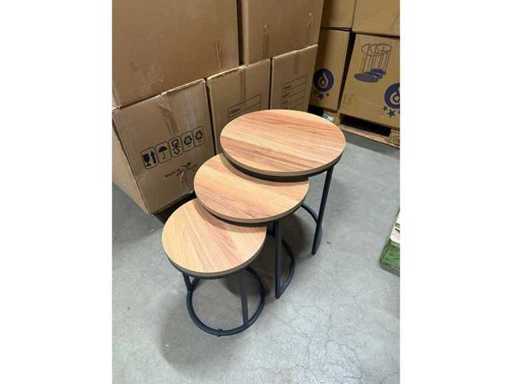 2 x setjes van 3 delige bijzettafel