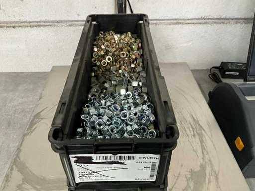 Würth 13.41 kg Assorti diverse Zeskantmoer in stapelbare bak