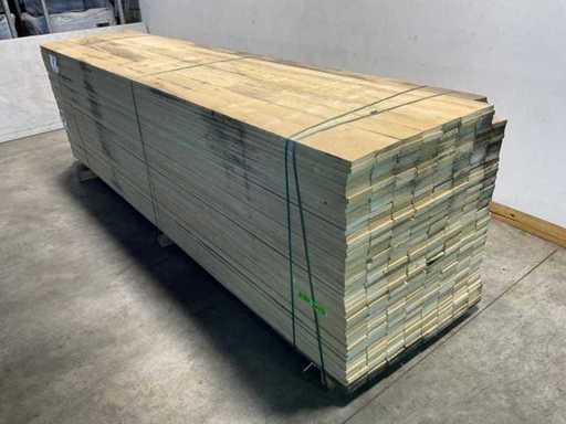 Spruce plank rough 420x12.5x2.2 cm (75x)