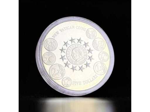 Liberia 5 Dollars 2003 Vatican Coins Papst Johannes Paul II Gedenkmedaille 40 mm gratis EU-Versand