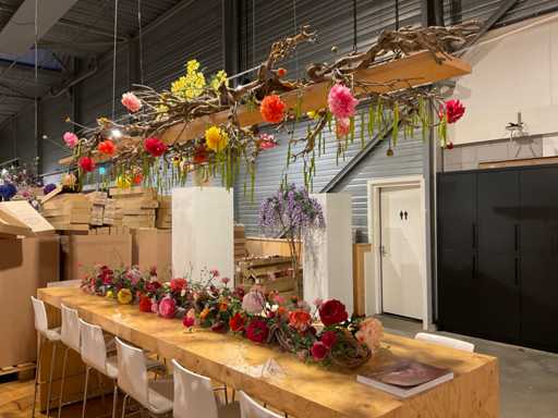 Bouquet de fleurs artificielles Silka et émeraude (2x)