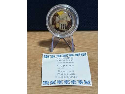 2 Euro Design Colored Cyprus Museum Cypr