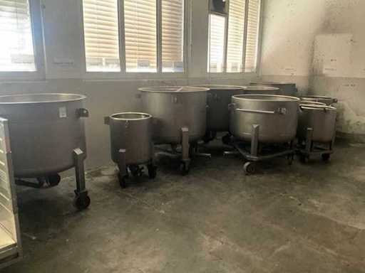 Rezervor din oțel inoxidabil pe roți (11x)