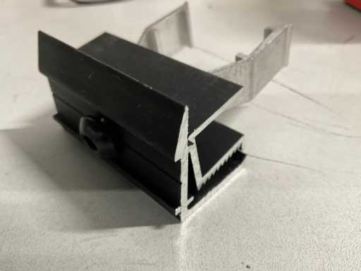 aluminium eindklem zwart voor montage zonnepaneel (60x)