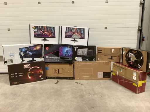 Pallet Monitoren - O.a MSI, Asus en AOC - 14 Stuks