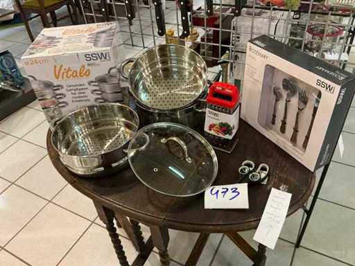 Pentola a vapore + coltelli