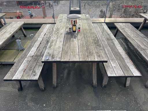 Hutten - Houten terrasbank (2x)