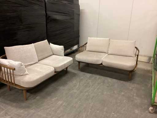 Lounge-Set 2 x 2 Sitzplätze Sofa