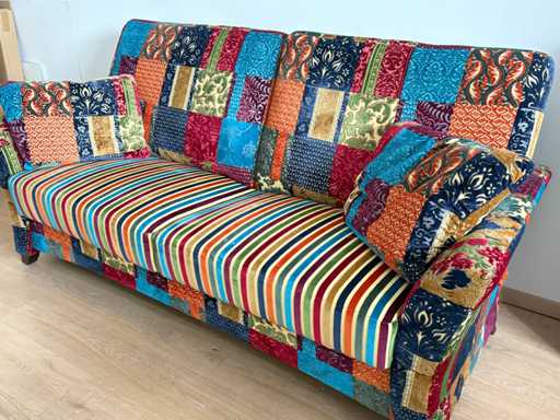 SCHRÖNO VINTAGE PATCHWORK CLASSIC Schröno Design Sofas (2 pieces) – Patchwork Look – 