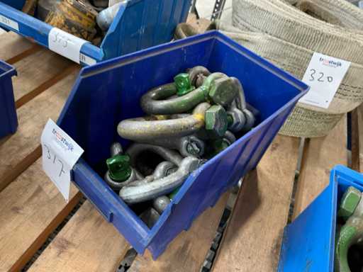 Bak met  harpsluitingen