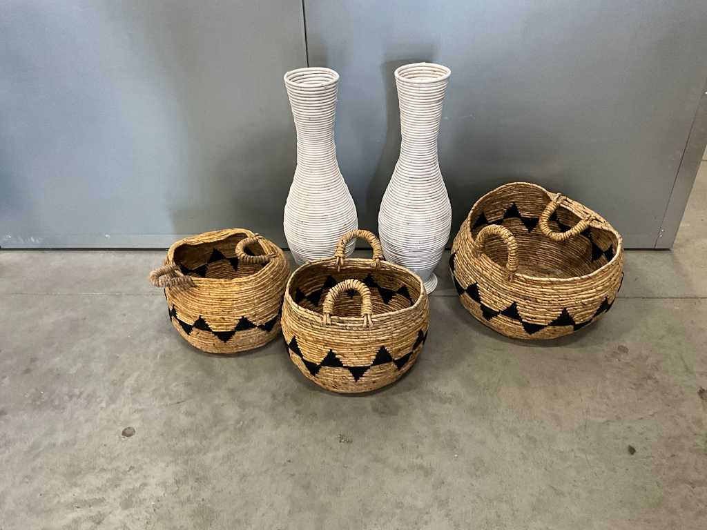 Baskets and vases