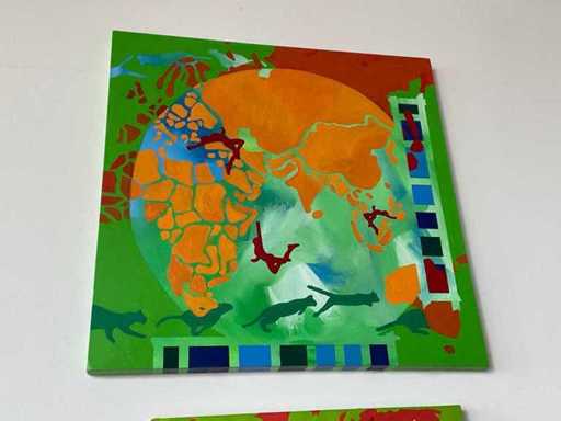 80x80cm Canvas schilderij