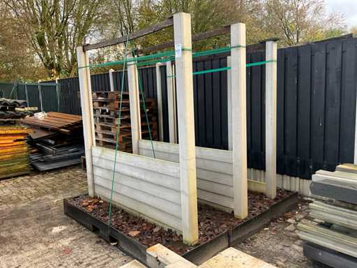 Hout betonschutting (3x)