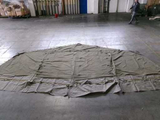 Brit. Zeltplane, ca. 7 x 3,5 m, gebraucht (G1) 