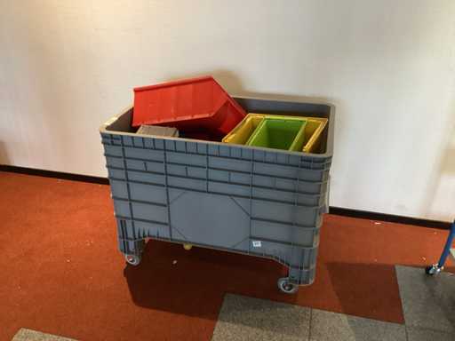 Manutan Pallet box mobile with stacking bins