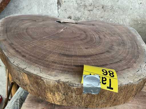 Guyana Teak houten schijf 900mm
