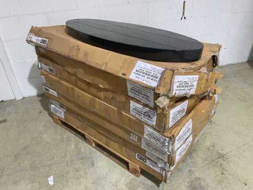 Plateau de table ovale en chêne noir Richmond Grandis (8x)