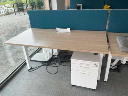 Narbutas Including Drawer Unit Motion Desks (2x)